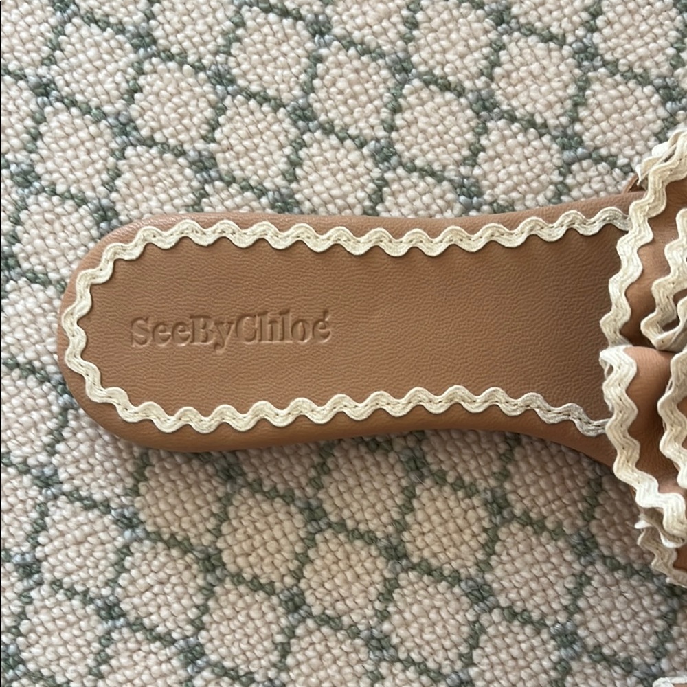 See by Chloé Tan Ruffle Slides - Picture 2 of 4